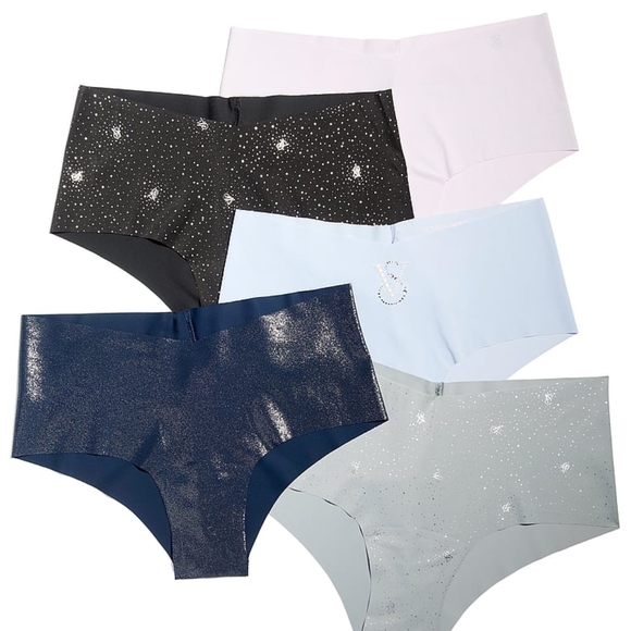 BYOPP🛍 Victoria's Secret No Show Cheeky Panty Midnight Blue Foil NWOT - Picture 4 of 4